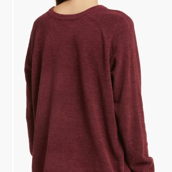 Honeydew | NWOT Maroon Cabernet Out of Office Sleep Sweatshirt Size Medium - Picture 7 of 9